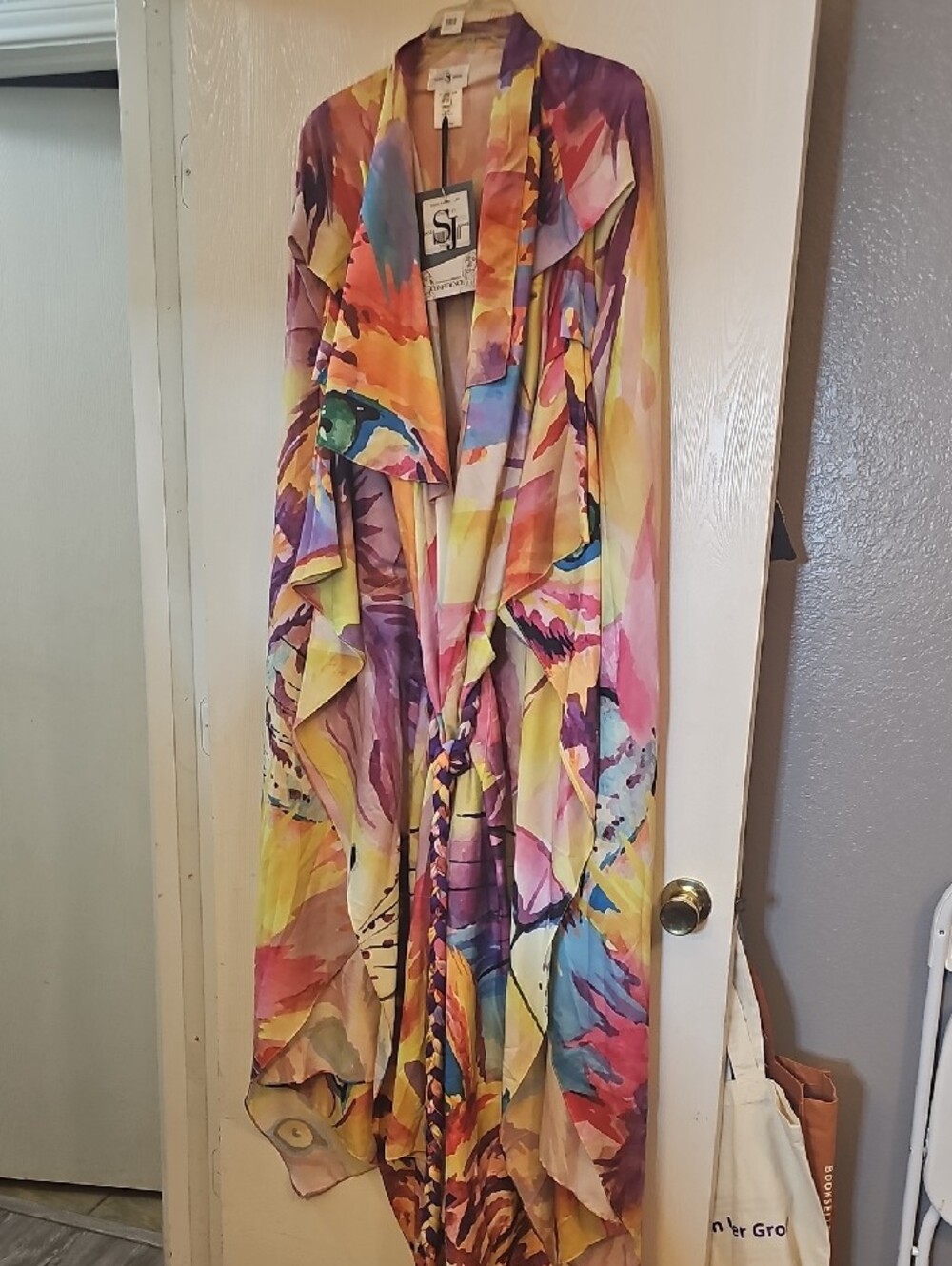Sassy Jones Multicolor Watercolor Kimono - Picture 2 of 4